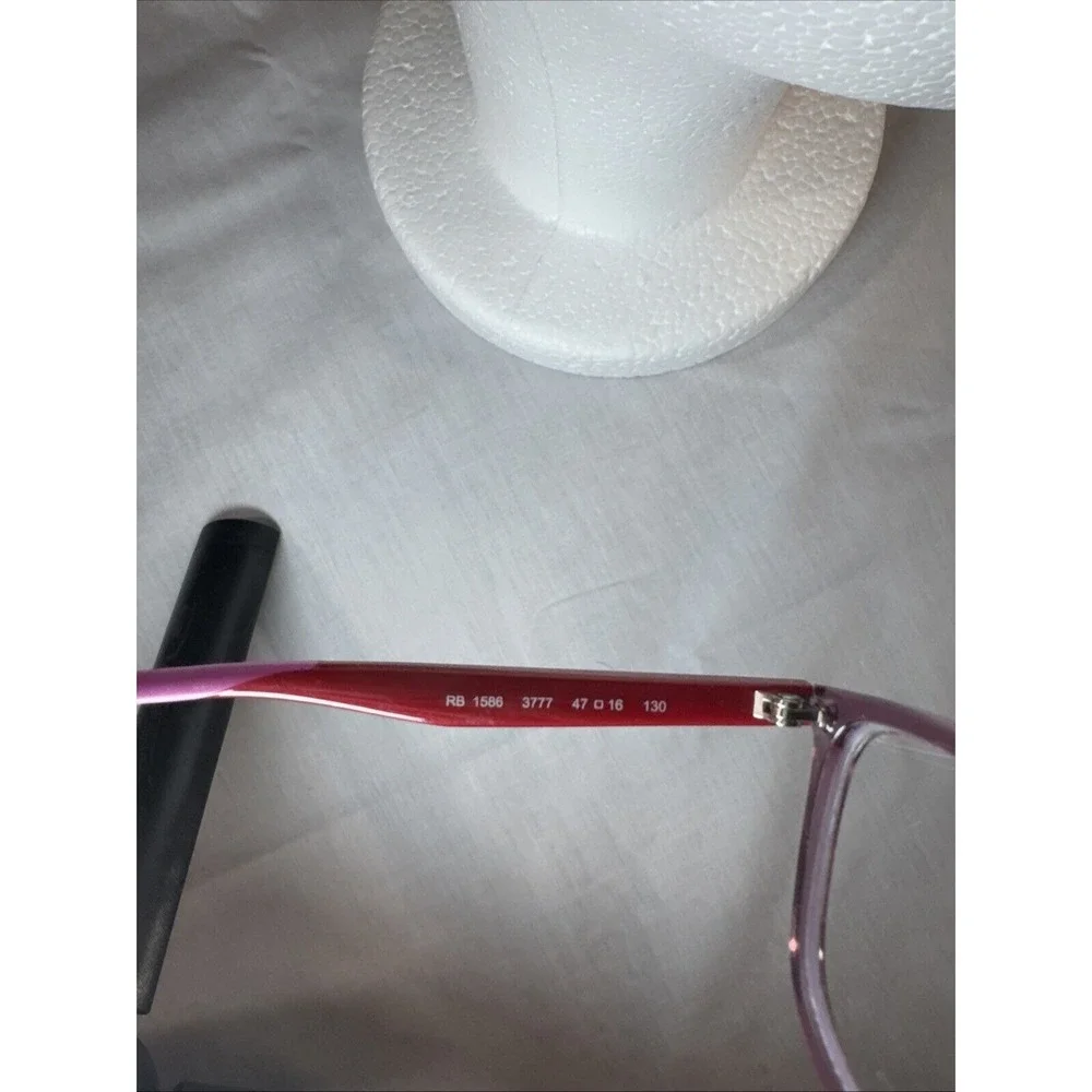 Ray-Ban JR RB1586 3777 Pink Crystal Ruby Red Eyeglasses Frame 47-16-130‎ 11174
